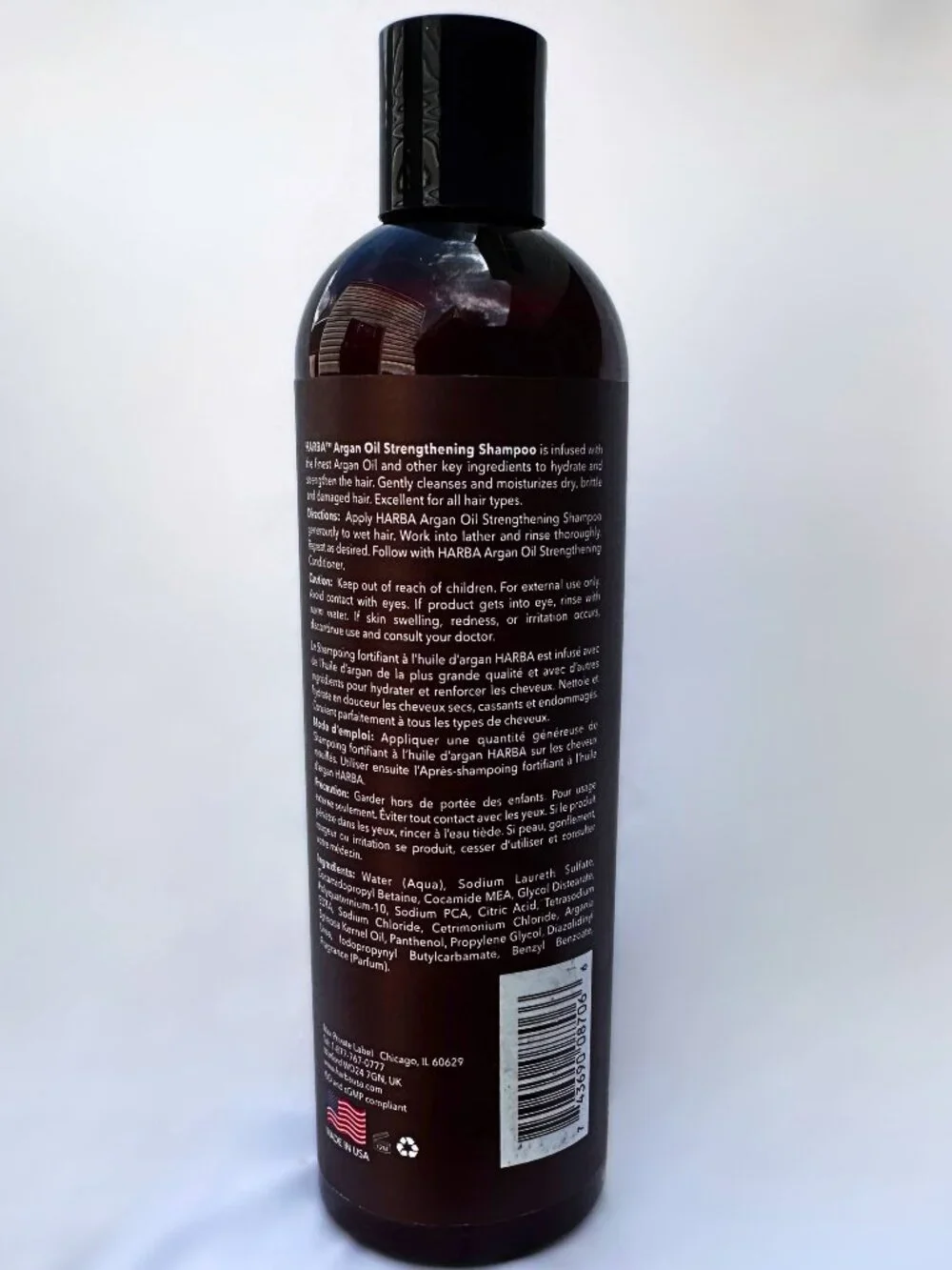 Argan Oil Shampoo From Morocco, Strengthens & Hydrates Hair | 12 fl oz 355 mL